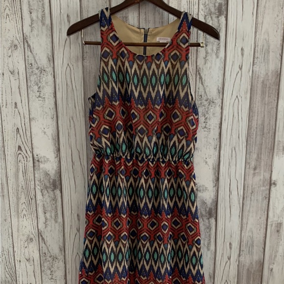 Xhilaration Dresses & Skirts - Aztec Southwestern Native Western Geometric Design Mini Sleeveless Dress Small